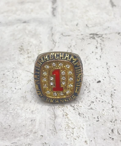 90s university of arkansas replica national championship ring Cover