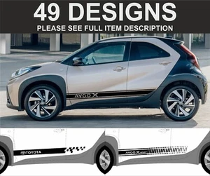 para toyota aygo rayas laterales calcomanías pegatinas gráficos calcomanías toyota - Imagen 1 de 1