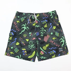 Bañador corto Maui and Sons para hombre 7" elástico forrado años 90 Island Slice - Nuevo con etiquetas - Imagen 1 de 5
