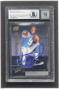 Matthew Stafford Signed 2009 Upper Deck #305 RC (BGS | Autograph Graded 10) - Ro - Picture 1 of 2
