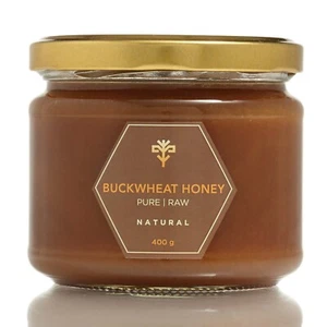 BUCKWHEAT RAW Honey NATURAL PURE healthy sweetener unpasteurized 400g - Picture 1 of 12