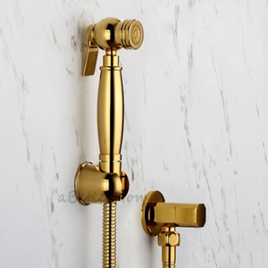 Hochwertiges goldenes Messing Handheld WC Bidet Sprühgerät Set Bad Dusche Set - Bild 1 von 3