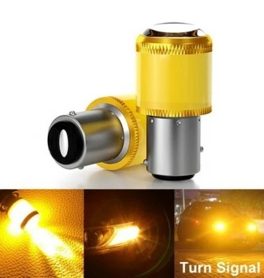 2x BAU15S Ampoules LED ORANGE PY21W pour Voiture 9 SMD Clignotants Extra 1156 - Photo 1/3