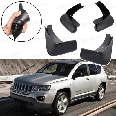 Guardabarros guardabarros negro para Jeep Compass 2011-2016 SUV Foto 1 de 4