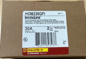 SQUARE D HOMELINE HOM230GFI HOM230GFIC 2 POLI 30A GFCI NUOVO IN SCATOLA/CONFEZIONE - Foto 1 di 3
