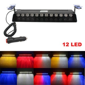 3 Modes 8LED Blue Car Police Strobe Flash Light Dash Warning Flashing Lamp