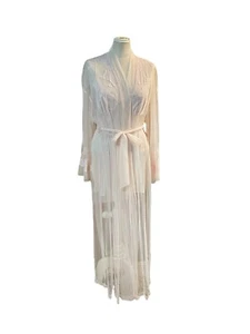 victorias secret negligee set short nighty & long Robe Pale Pink lace Women’s S - Picture 1 of 16