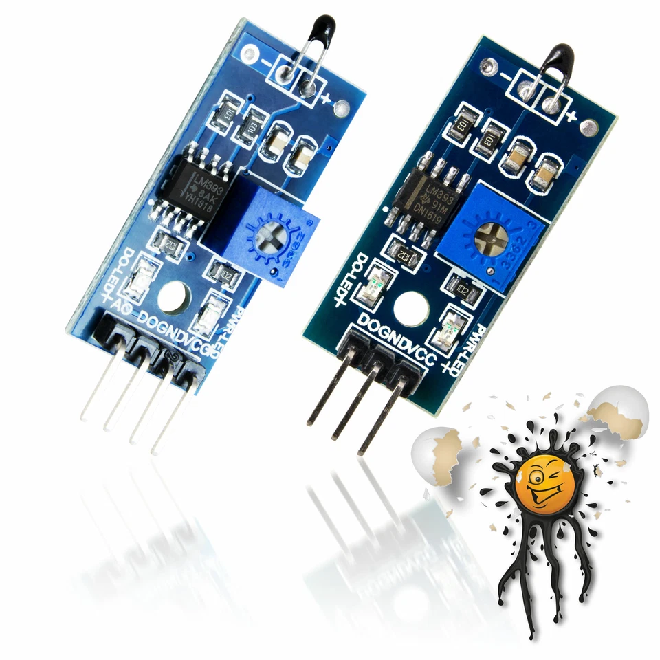 NTC Temperatur Sensor LM393 Modul 3/4 Pin 3-5V analog digital Out -20°C-+80°C - Bild 1 von 2