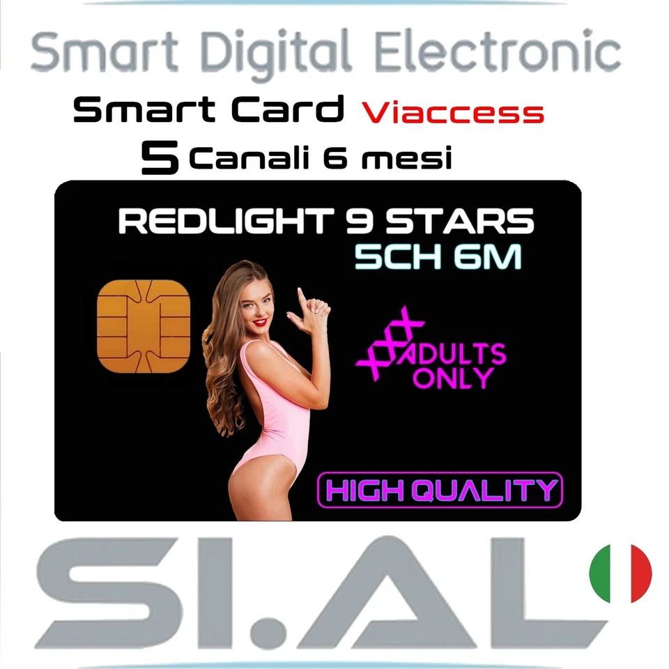 Card tessera per adulti  XXX viaccess 6 canali per 12 mesi 24/24 satellitare - Immagine 1 di 1