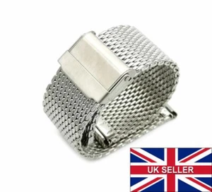 Cinturino Orologio Cinturino Maglia Milanese Acciaio Inox 18mm 20mm 22mm 24mm UK - Foto 1 di 11