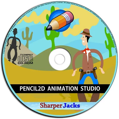 NEW & Fast Ship! Pencil2D 2D Modeling & Animation Studio Software Windows Disc - Image 1 of 4