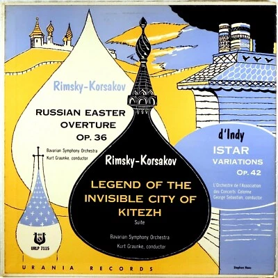 URANIA 1954 Rimsky-Korsakov d'Indy GRAUNKE Russian Easter Overture URLP-7115 EX - Image 1 of 3