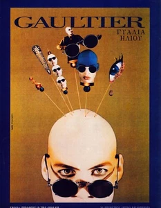 Jean-Paul Gaultier Lunettes Sonnenbrille Original 1991 Vintage Print Ad!! - Bild 1 von 1