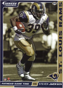 STEVEN JACKSON ST LOUIS RAMS OSU BEAVERS FALCONS FATHEAD TRADEABLES 2008 G49 - Picture 1 of 12
