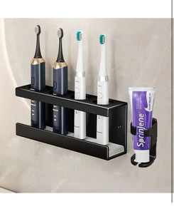 Wandmontierter elektrischer Zahnbürstenhalter & Zahnpastahalter / Badezimmer Organizer - Bild 1 von 3
