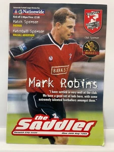 The Saddler Norwich City edición 30 de agosto de 1999 revista de fútbol - Imagen 1 de 4