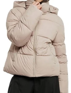 Gesteppte Jacke in Weizenfarbe – Modern, Warm & Abnehmbarer Kapuze, L - Bild 1 von 6
