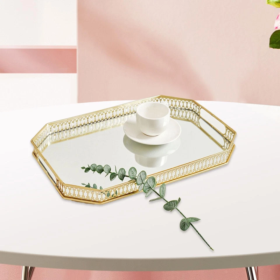 Luxury Cosmetics Jewelry Tray Bathroom Storage Organizer Tray Multipurpose - Image 1 of 1