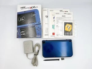 Nueva Consola Nintendo 3DS XL LL Azul Metálico En Caja Japón 32GB SD Probada - Imagen 1 de 22