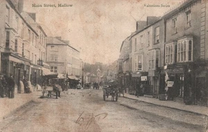 Main Street Mallow Cork Ireland Postcard 1904 Please Read Condition  - Picture 1 of 4