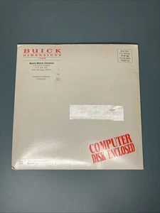 Buick Dimensions 1989 Computer Disk & Brochure – Vintage GM Promo - Picture 1 of 3
