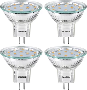3W MR11 LED Landscape Light 4 Count (Pack of 1), 3000k (Soft White Glow)  - Picture 1 of 7