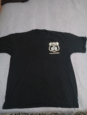 Camiseta Route 66 Negra Talla XL Manga Corta Cuello Redondo Nueva Foto 1 de 3