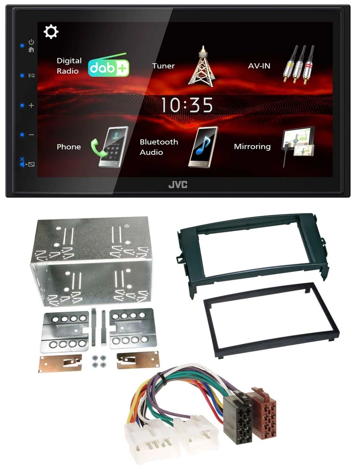 JVC USB Bluetooth MP3 DAB 2DIN Autoradio für Toyota Auris 07-12 schwarz - Bild 1 von 4