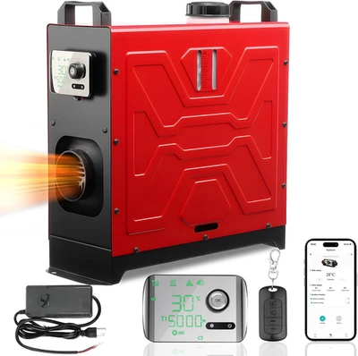 APP, calentador diésel 8KW control remoto, calentador de aire de estacionamiento 12V/24V/110V, todo encendido Foto 1 de 4