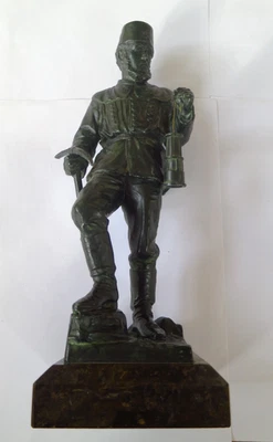 Alter Bergmann, Bleiwerk Goslar 1906-1974, Harz, Metall-Figur ca. 30 cm groß - Bild 1 von 4