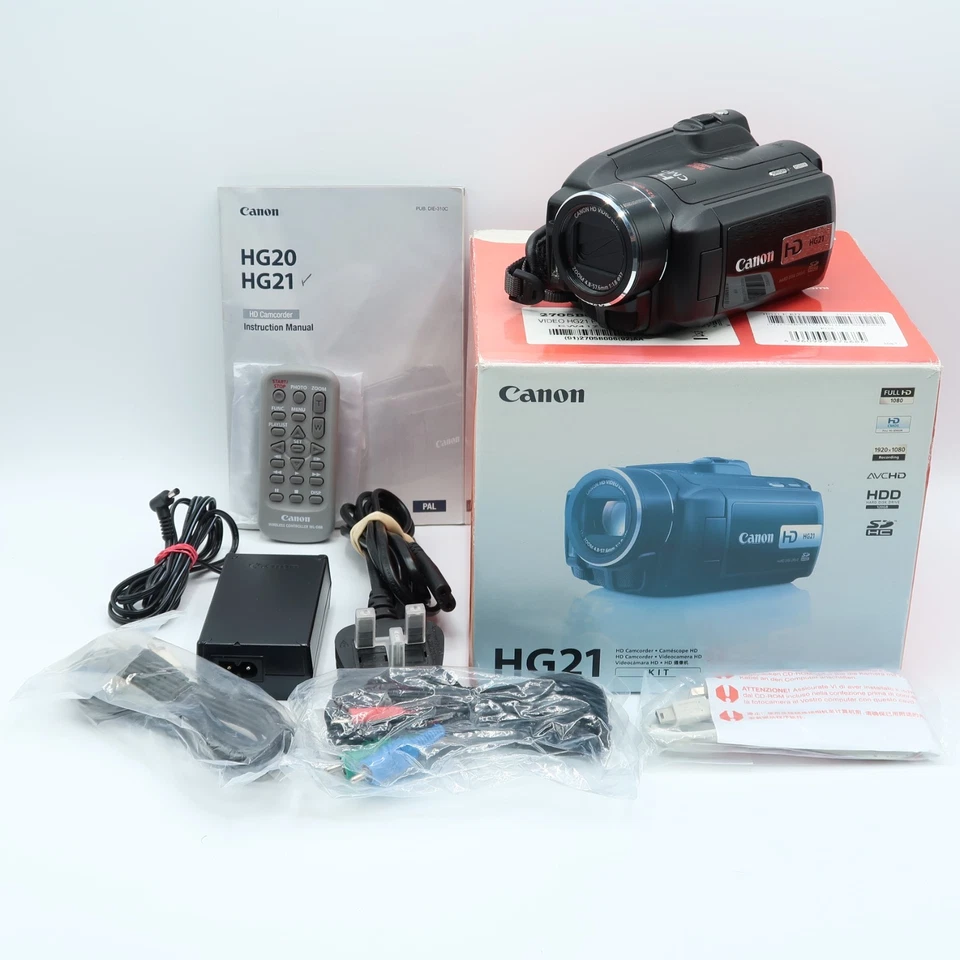 Canon HG21 Camcorder PAL Full HD 1920x1080 120GB HDD Video Camera 12x Opt Zoom - Image 1 of 4