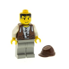 1x Lego Minifigure Adventurers Dino Island Mike Cavalry Cap 5987 5975 adv014