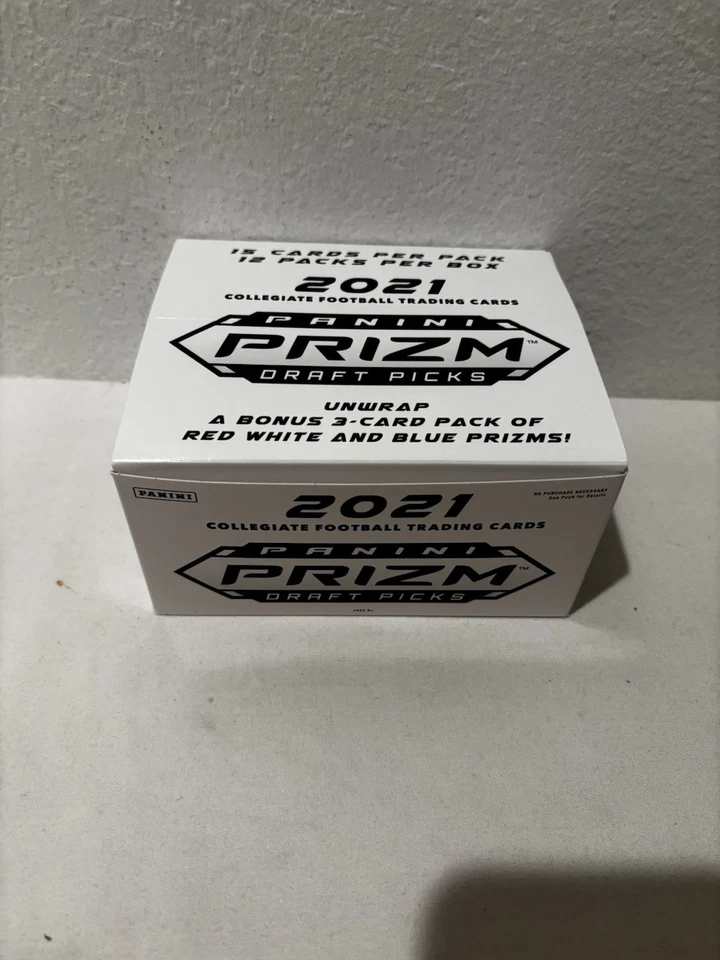 2021 Panini Prizm Draft Picks Collegiate Football Cello Box 12 Fat Packs LOT A - Image 1 of 2