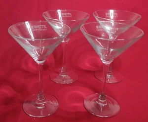 Set of Four Burnetts Gin Crown Select 6 3/4" Martini Glasses - Nice - Picture 1 of 6