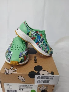 Native x Disney Robbie Sugarlite Print Mickey Schuhe Kleinkind Größe C4  - Bild 1 von 10