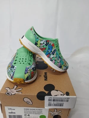 Native x Disney Robbie Sugarlite 印花米奇鞋 学步儿童 C4 码  — 第 1/4 张图片