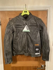 Richa Charleston Motorbike Motorcycle Classic Urban Leather Jacket Titanium (52) - Picture 1 of 8