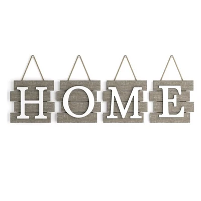 Home Tile Sign Wall Decor – Rustic Primitive Country Decorative Wall Art for ... - Image 1 of 4
