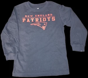 New England Patriots Niños Fútbol Fan Apparel LS Algodón Camiseta XS 4/5 S 6/7 - Imagen 1 de 4