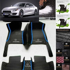 For Maserati Quattroporte Car Floor Mats Anti-Slip Carpets Handmde Liners - Foto 1 di 34