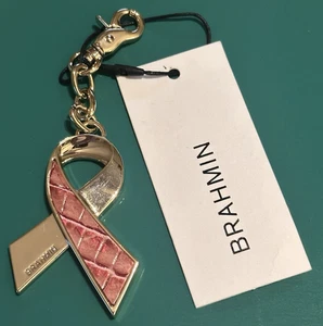 Bolso de Mano Brahmin Dije Llavero Creer Ombre Melbourne Rosa Cáncer de Mama Nuevo con Etiquetas - Imagen 1 de 7