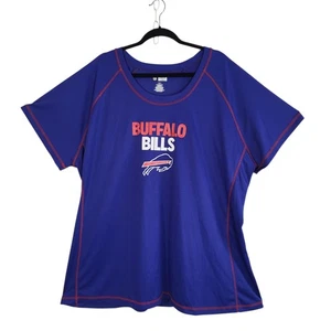 NFL Buffalo Bills Manga Corta Cuello en V Camiseta Mujer 2X Azul Fútbol Informal NUEVA - Imagen 1 de 9