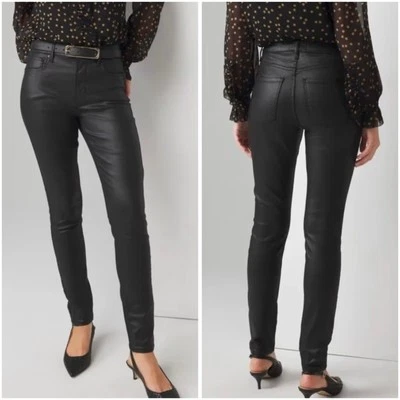 Pantalones de la Casa Blanca Mercado Negro Recubiertos Ajustados Cabernet Talla 8 Tiro Alto Nuevos sin Etiquetas Foto 1 de 4