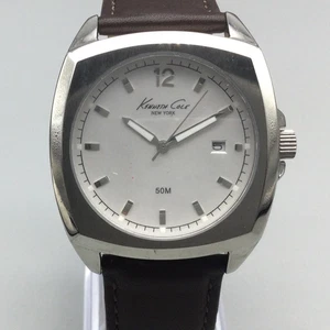Reloj Kenneth Cole Hombre 39mm Correa Cuero Fecha 50M Modelo KC5102 Batería Nueva - Imagen 1 de 15