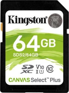 Karta pamięci Kingston Canvas Select Plus R100 SDXC 64 GB, UHS-I U3, Class 10 - Zdjęcie 1 z 2