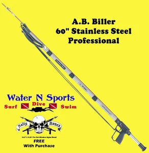 AB Biller Stainless Steel Speargun Spearfish 60" Special Spear A.B. barrel Scuba - Photo 1 sur 4