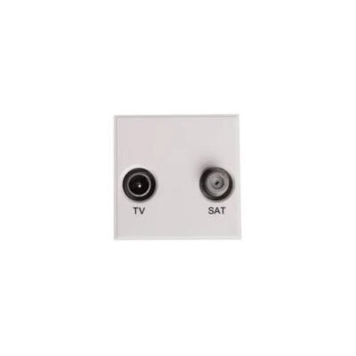 MW710US Modulo Antiferenza TV e Sat Bianco - Immagine 1 di 2
