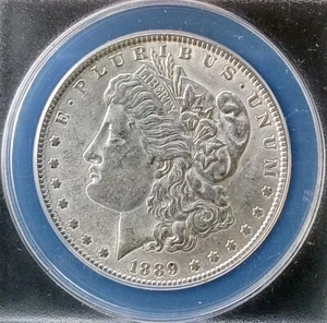 1889 P Morgan Silver Dollar ANACS Graded MS 62 ✅ Photos. - Picture 1 of 4