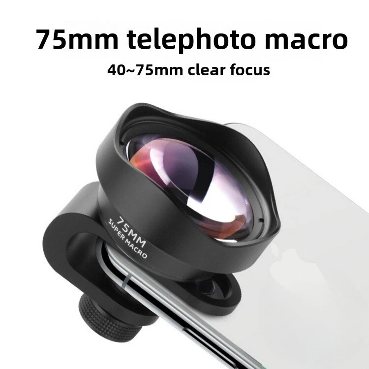 Super Macro Mobile Phone External Lens 75MM Macro Shooting Telephoto Macro Lens - Image 1 of 4