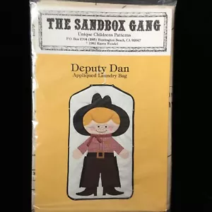 The Sandbox Gang Deputy Dan angewandter Wäschesack Muster Nähen ungeschnitten Vintage - Bild 1 von 3